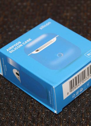 Чехол for AirPods 1/2 Silicone Case Slim COLOR BOX Blue