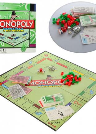 Настольная игра 6123 UA Monopoly Монополия, кубики, фишки