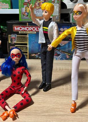 Игровой набор кукол 4 куклы, Леди Баг, СуперКот, Квин Би, Адриан