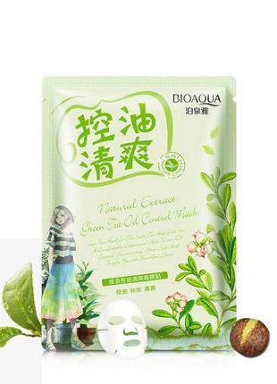 Тканевая маска bioaqua с экстрактом зеленого чая natural extra...