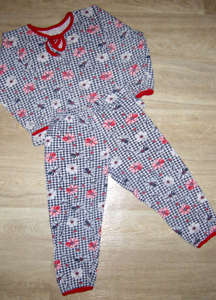 Пижама для девочек 5-6 лет интерлок летняя натуральная ткань