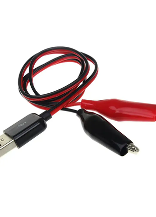 Переходник USB папа - зажимы крокодилы для USB