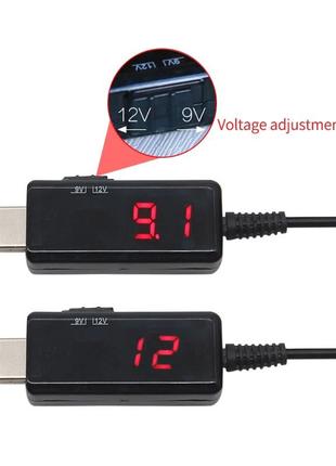 Кабель для роутера USB от павербанка 5V-9v,12v — 5,5х2,5 мм (0.8