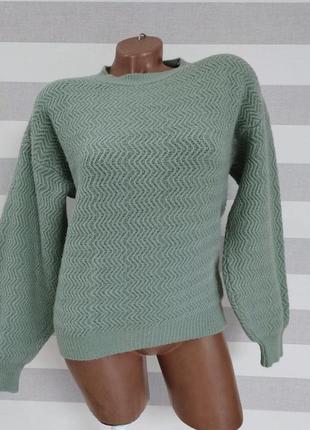 Крутой свитер кофта с объемными рукавами shein
