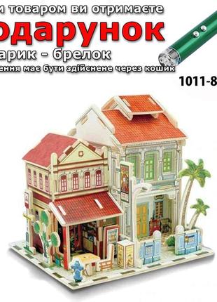 Кукольный домик 3D пазл Diy деревянный Двухэтажный дом