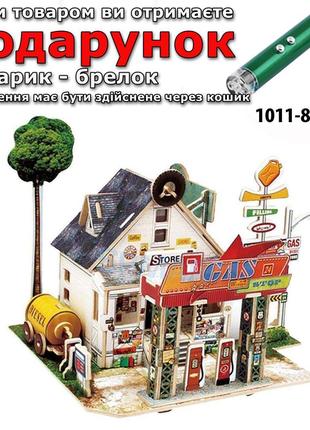 Кукольный домик 3D пазл Diy деревянный Бензоколонка