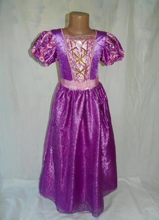 Карнавальное платье рапунцель на 7-8 лет