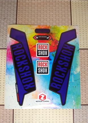 Rock Shox REBA Наклейки на вилку велосипеда (синій колір)