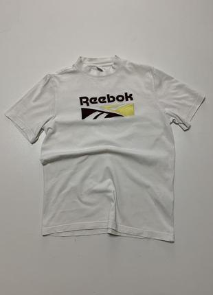 Чоловіча біла футболка reebok big logo