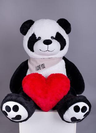 Мишка плюшевый Панда с сердцем 165 см (YK0144)