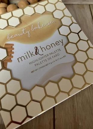 Палетка хайлайтеров beauty bakerie milk & honey highlighter pa...