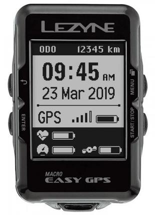 GPS комп'ютер Lezyne MACRO EASY GPS (чорний Y13)