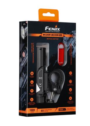 Комплект велофара передняя и задняя Fenix BC26R+BC05RV20