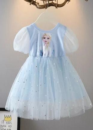 Нарядное детское платье с Эльзой, Холодное сердце на 2-5 года , н