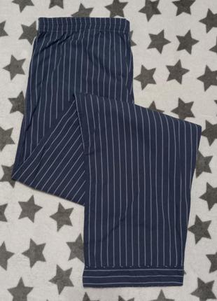 Чоловічі котонові піжамні штани в смужку для дому та сну розмір m