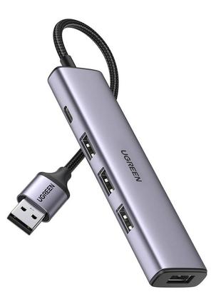 USB-хаб разветвитель Ugreen HUB USB Type A - 4x USB 3.0 20cm G...