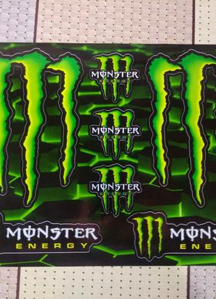 Вінілові мото наклейки Monster Energy