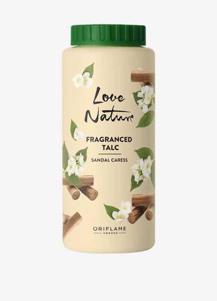 Тальк для тіла з ароматом жасмину та сандалу Love Nature