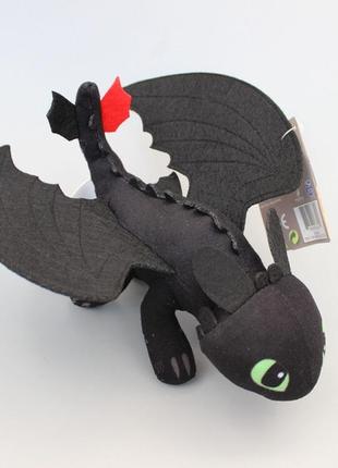 Мягкая игрушка Дракон Беззубик 50 см Черный Как приручить дракона