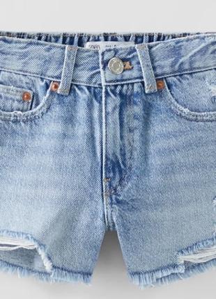 1, Стильные рваные джинсовые шорты бермуды mom fit Размер 11-1...