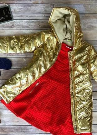 1. Стильная золотая куртка парка на флисе еврозима Размер XL 1...