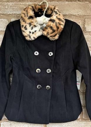 Стильне чорне пальто на дівчинку George (Розмір 7-8Т)