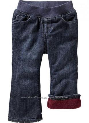 1, Утепленные джинсы на флисе бордо Олд Неви Old Navy Размер 4...