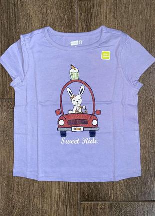 1, Светло фиолетовая футболка кролик в авто Sweet Ride Крейзи8...