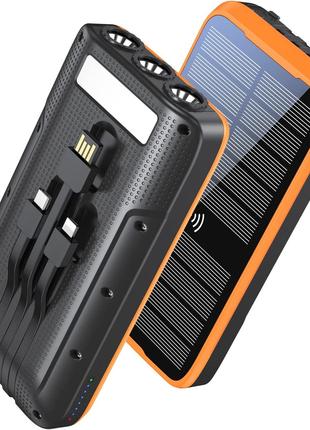 Power Bank K6 Pro Портативное зарядное устройство на солнечной...