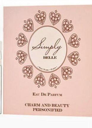 1, Simply Belle Exceptional пробник женской парфюмированной во...