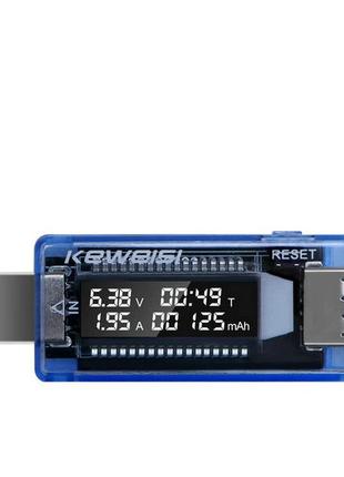 USB тестер Keweisi KWS-V20 синій вольтметр амперметр вимірювач єм