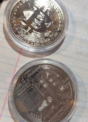 СУВЕНИРНАЯ монета сувенир подарок металл биткоин Bitcoin монет...