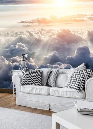 Флизелиновые фото обои 312x219 см Небо - Солнце над облаками (...