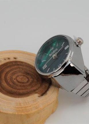 Часы-кольцо на палец кварцевые (с зеленым циферблатом) арт. 03465