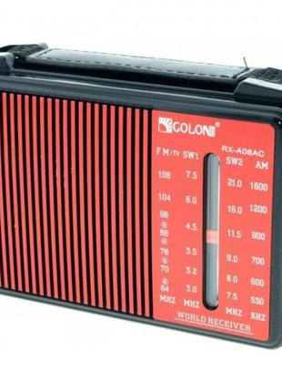Портативный радио приемник GOLON RX-A08 AC от сети 220В Чёрный...