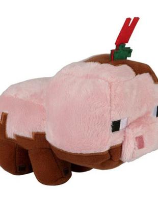 Мягкая игрушка Грязная Свинка Майнкрафт 18 см Minecraft