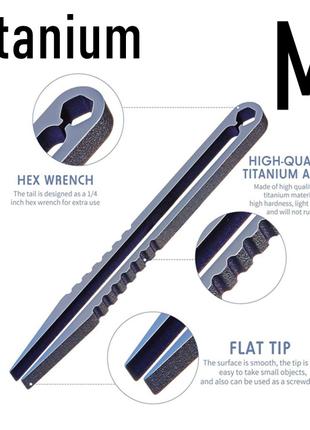 Титановий Пінцет для брів Titanium Premium Mini SOD-M 46 mm. К...