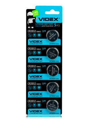 Батарейка таблетка 5шт CR2016 3В Videx, литий