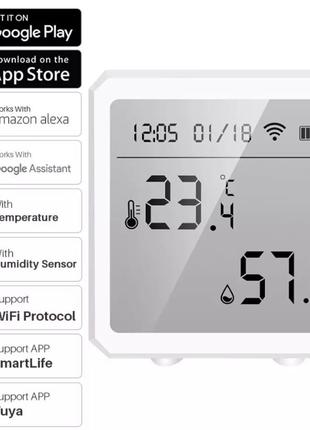 Розумний дім Wi-fi Датчик температури і вологості tuya smartlife