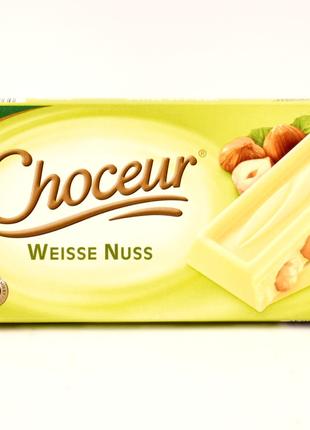 Шоколад белый с фундуком Choceur Weisse Nuss 200г (Германия)