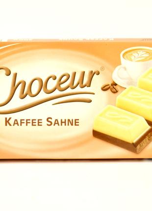 Шоколад білий та чорний шоколад з кавою Choceur Kaffee Sahne 2...