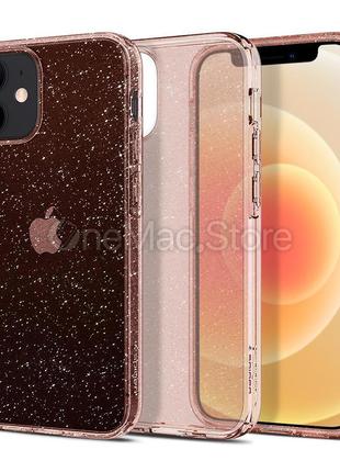 Чехол Spigen Liquid Crystal Glitter для iPhone 12 mini (розовый)