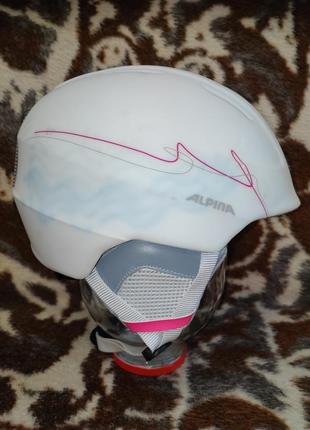 Женский лыжный шлем "alpina".размер 54-57