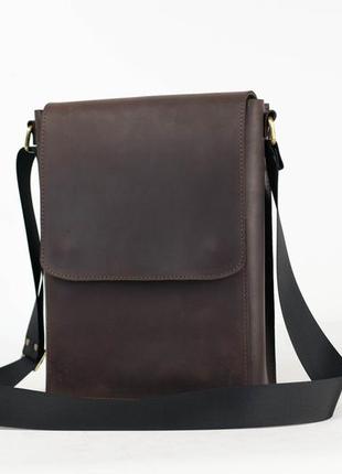 Мужская сумка "модель №42" винтажная кожа цвет шоколад