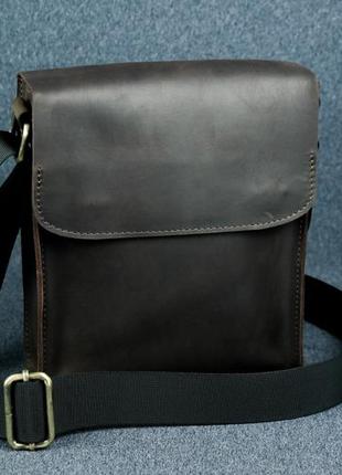 Мужская сумка "модель №40" винтажная кожа цвет шоколад
