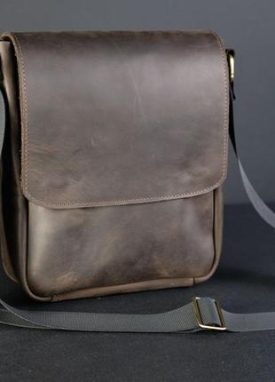 Мужская сумка "модель №85" винтажная кожа цвет шоколад