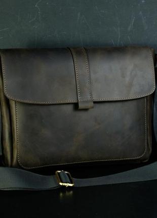 Мужская сумка "модель №53" винтажная кожа цвет шоколад