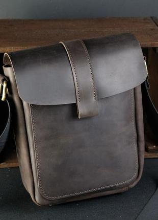 Мужская сумка "модель №44" винтажная кожа цвет шоколад