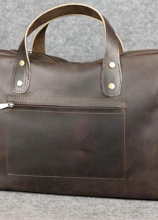 Мужская сумка "модель №52" винтажная кожа цвет шоколад