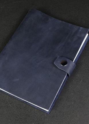 Блокнот в кожаной обложке формата а5 винтажная кожа цвет синий